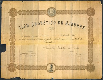 Titulo de campen del CAA, foto gentileza de Rolando Illa (nieto)